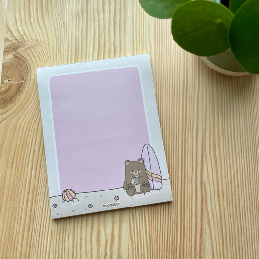 Small Notepad - Bear With Surfboard | Bears At The Beach