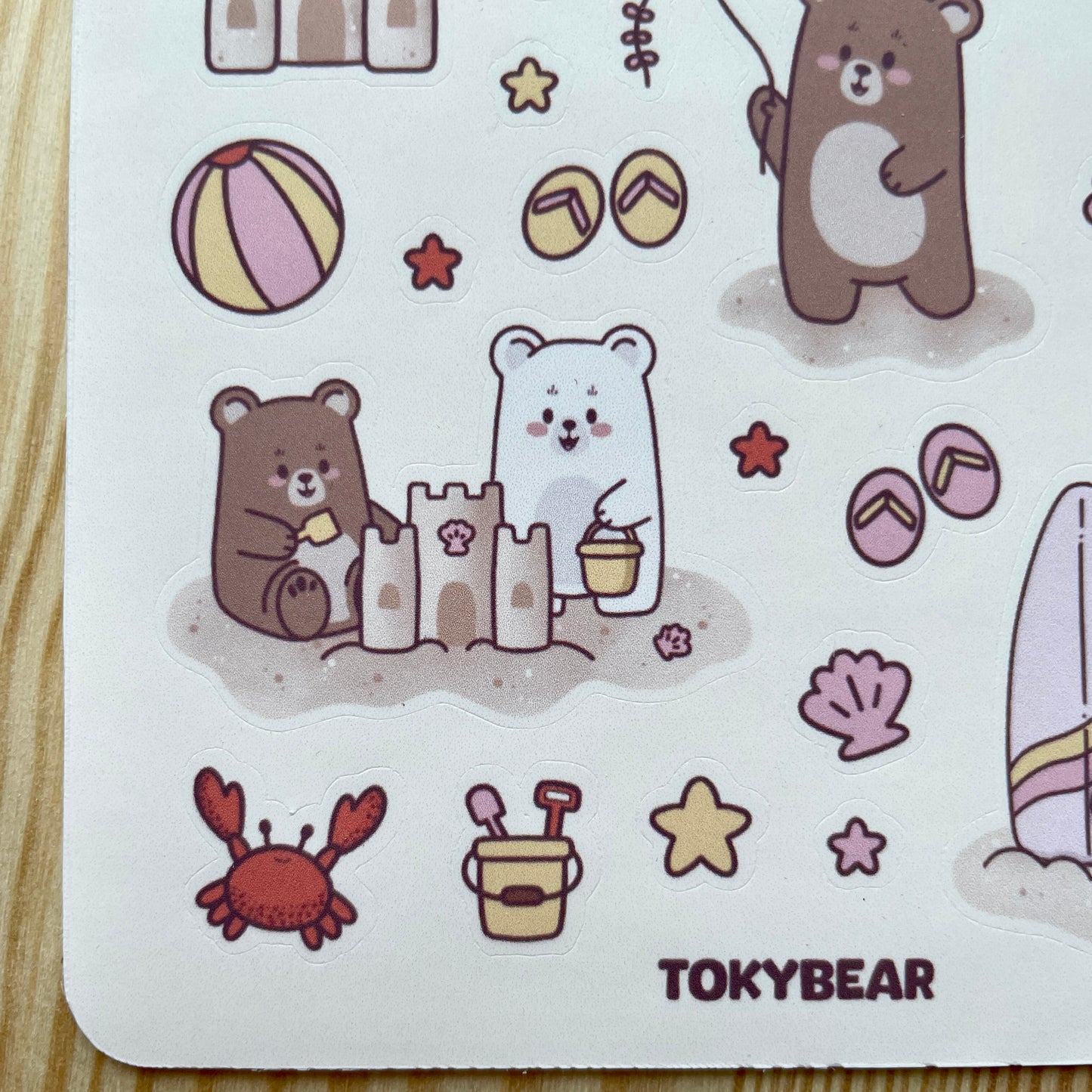 Planner Sticker Sheet – A Sunny Beach Day | Bears At The Beach