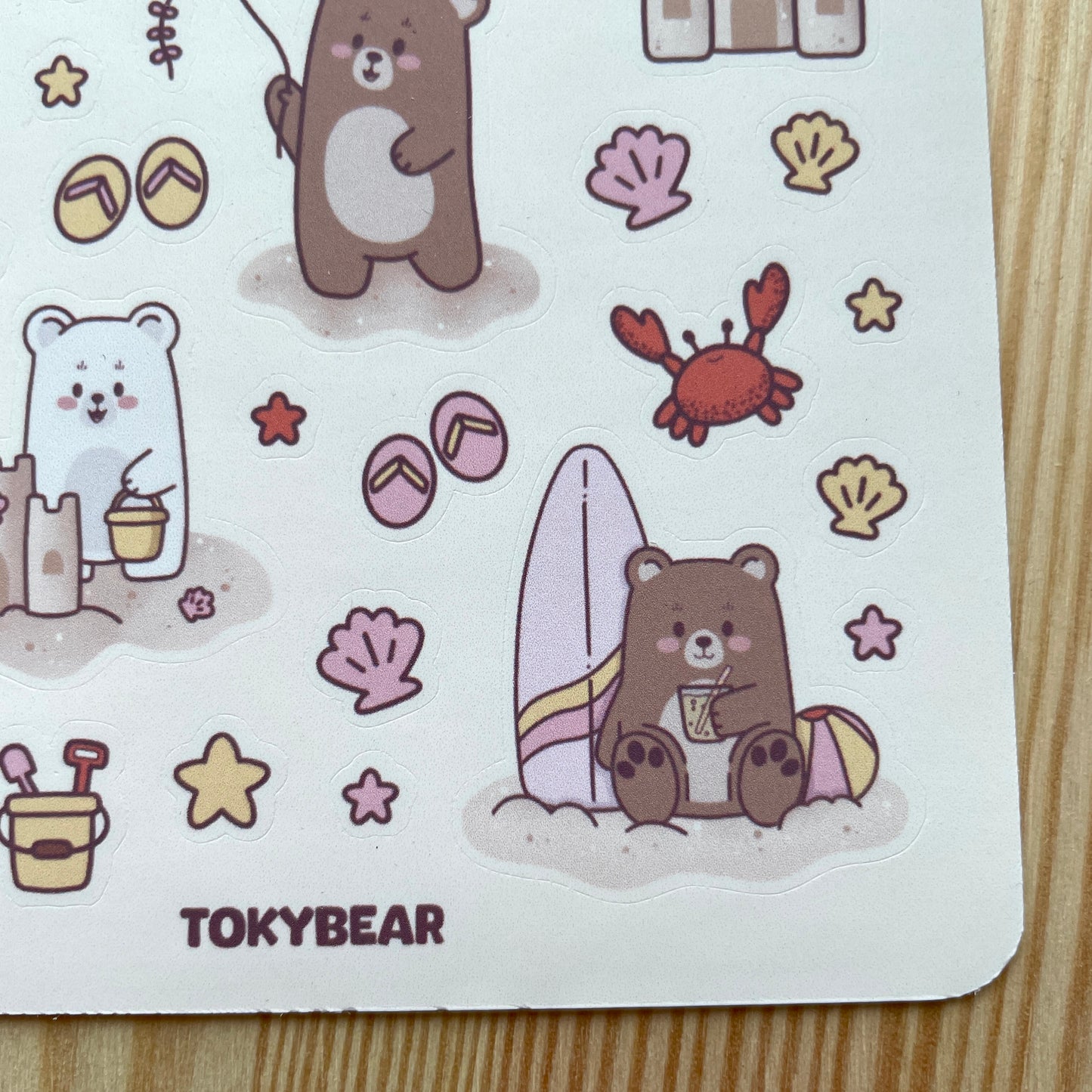 Planner Sticker Sheet – A Sunny Beach Day | Bears At The Beach