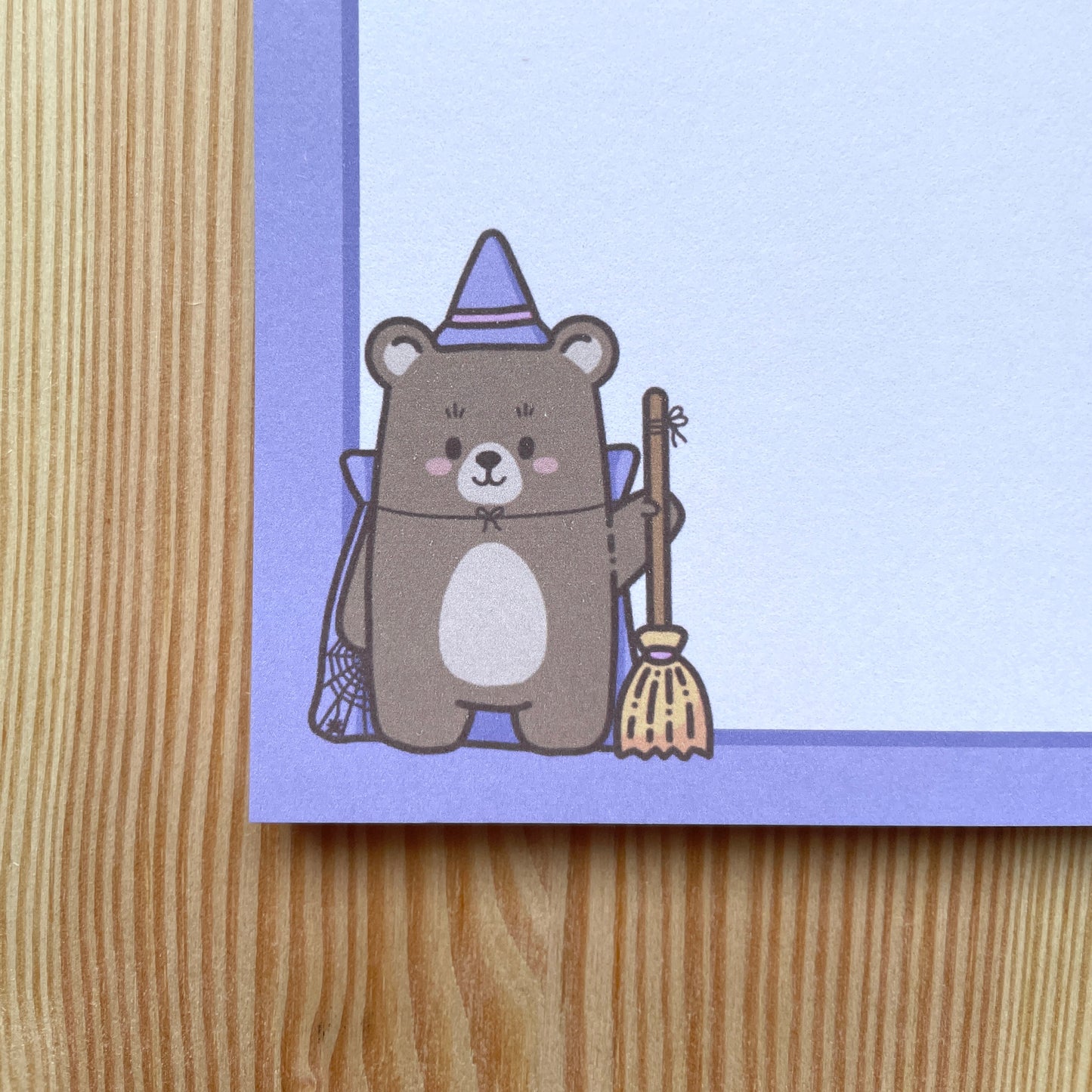 Notepad A6 - Bear With Broom | Witchy Bears