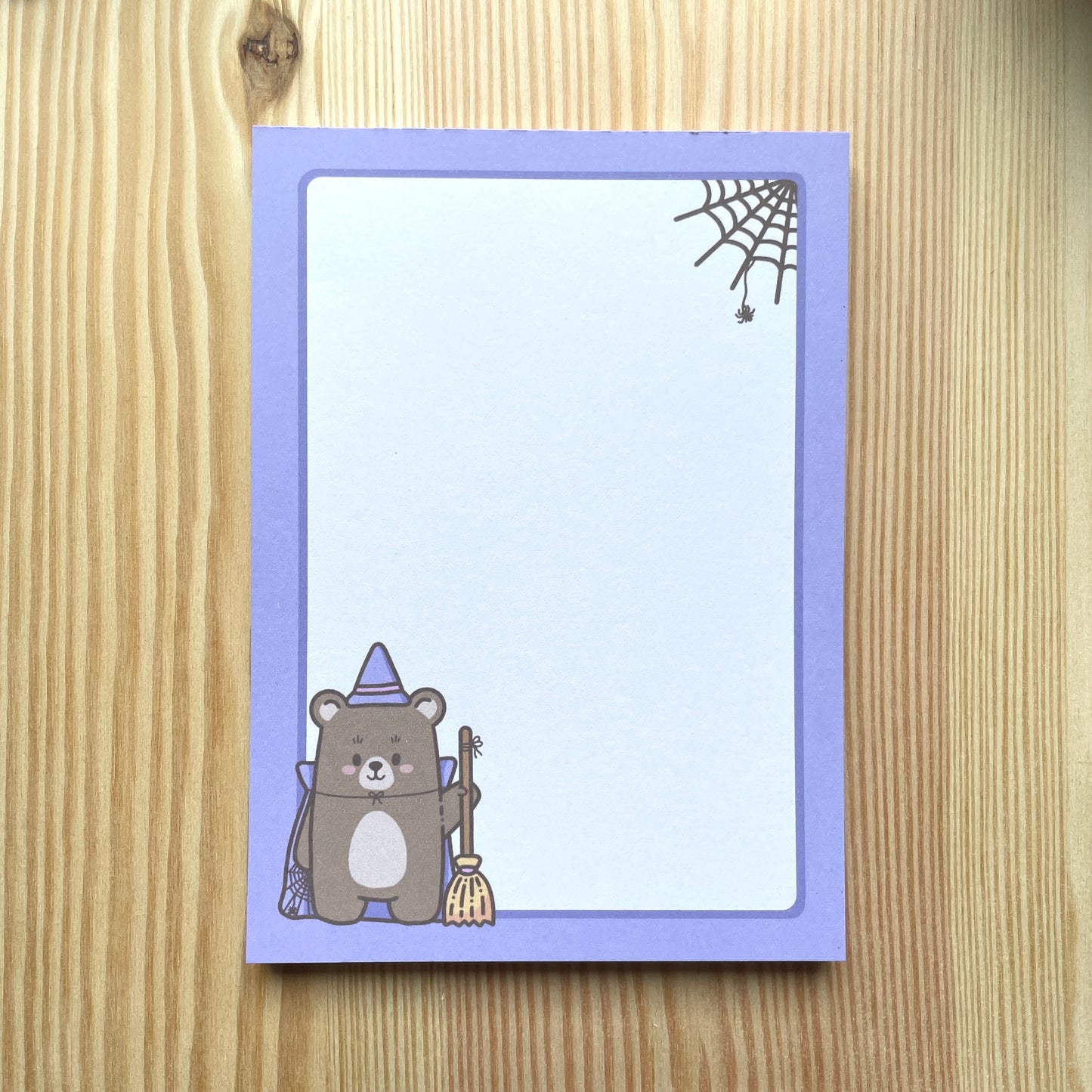 Notepad A6 - Bear With Broom | Witchy Bears