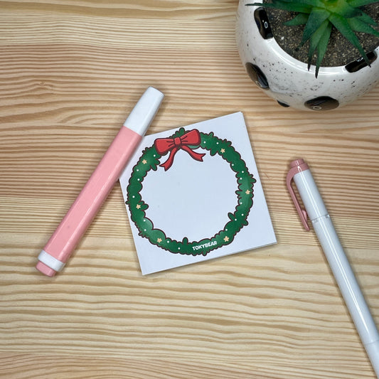 Memo Pad - Christmas Wreath | A Cosy Christmas
