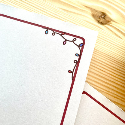 A6 Notepad - Bear Hanging Christmas Lights | A Cosy Christmas