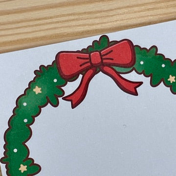 Memo Pad - Christmas Wreath | A Cosy Christmas