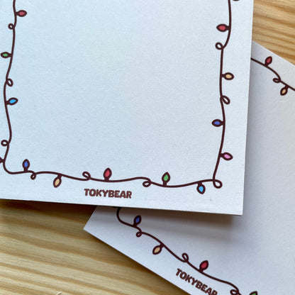 Memo Pad - Christmas Lights | A Cosy Christmas