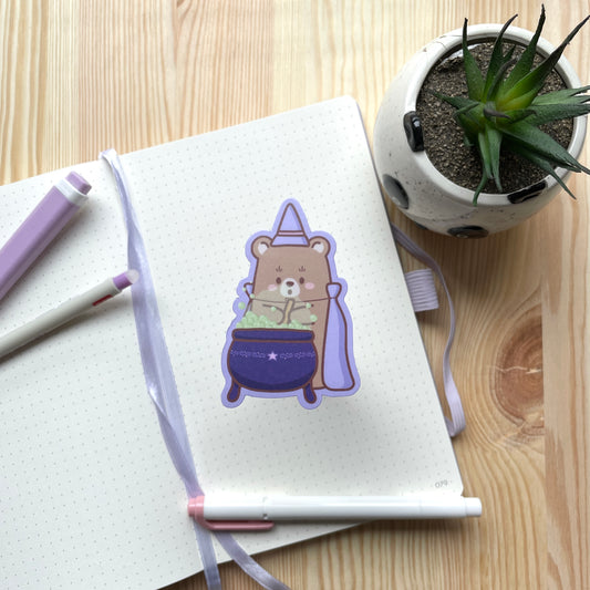 Magnet - Bear Stirring In Cauldron | Witchy Bears