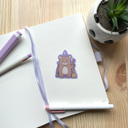 Magnet - Bear With Broom | Witchy Bears