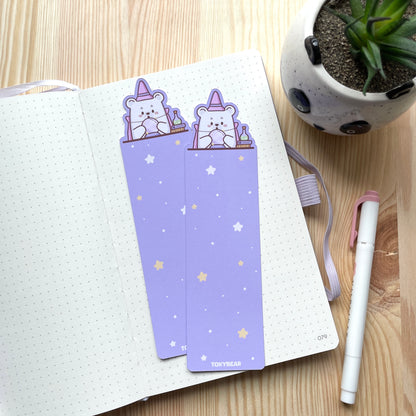 Bookmark - Bear With Broom | Witchy Bears