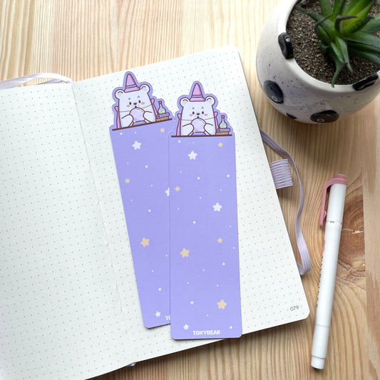 Bookmark - Bear With Broom | Witchy Bears